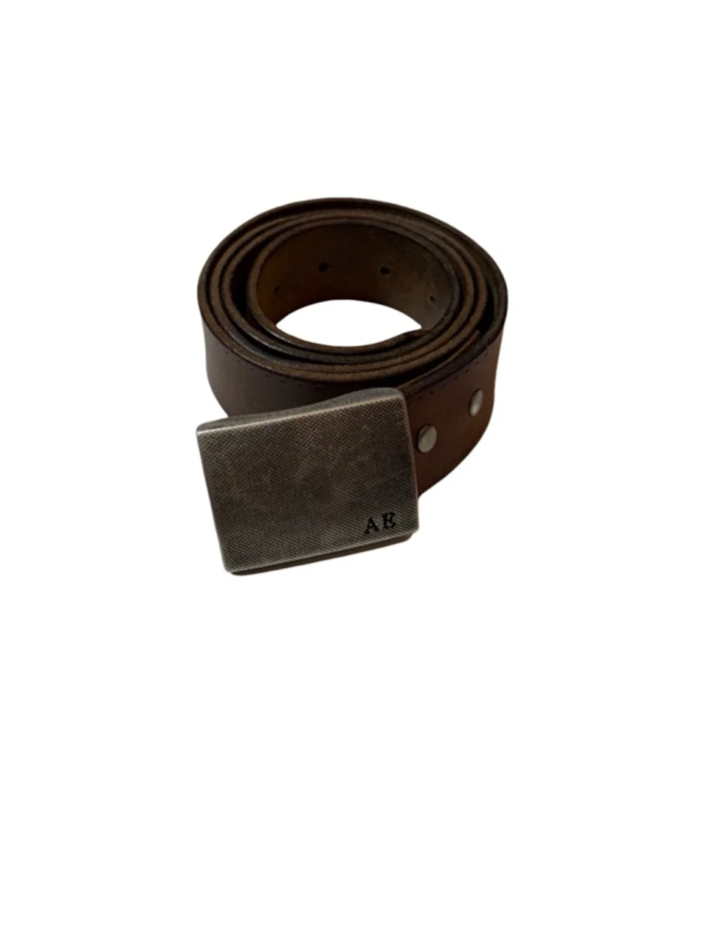 American Eagle Brown Leather Belt Silver Buckle Casual Everyday